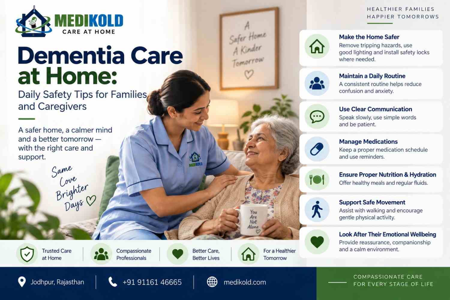 Dementia Care at Home: Daily Safety Tips for Families and Caregivers cover image