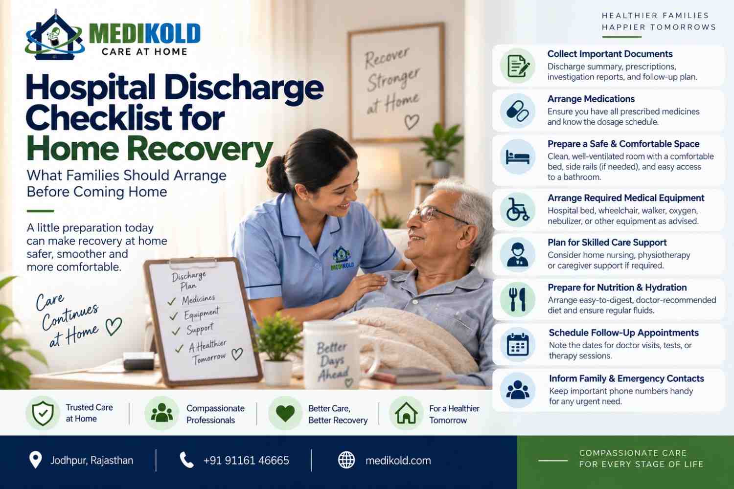 Hospital Discharge Checklist for Home Recovery: What Families Should Arrange Before Coming Home cover image